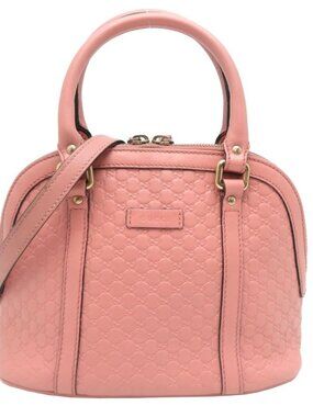 Gucci Handbag Leather Pink